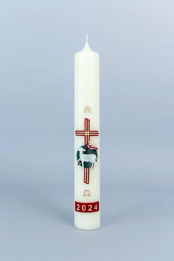 Reliëf A – Het triomferende Paaslam 50 x 7 cm